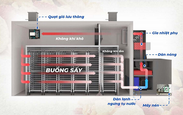 cơ chế máy sấy hoạt động phổ biến hiện nay.