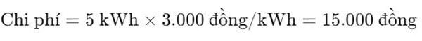 bài toán tính điện năng tiêu thụ