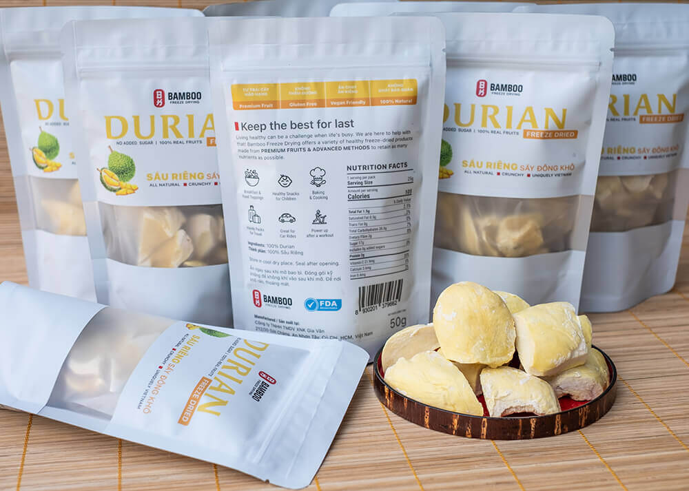 sầu riêng sấy giòn