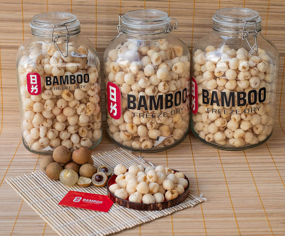 nhãn sấy giòn nguyên vị