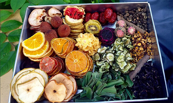 gia công hoa quả trái cây sấy