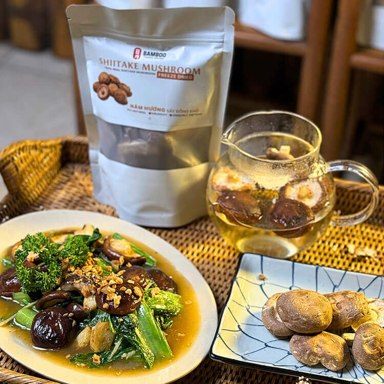 chế biến nấm hương sấy thăng hoa