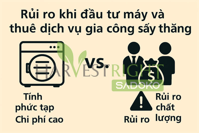 rủi ro khi đầu tư máy so với thuê dịch vụ gia công