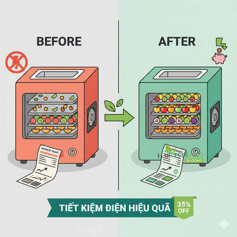 Mẹo Vận Hành Máy Sấy Thăng Hoa Tiết Kiệm Điện